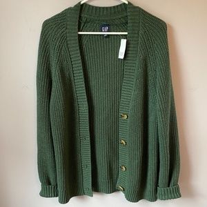 Gap Green Cotton Cardigan NWT